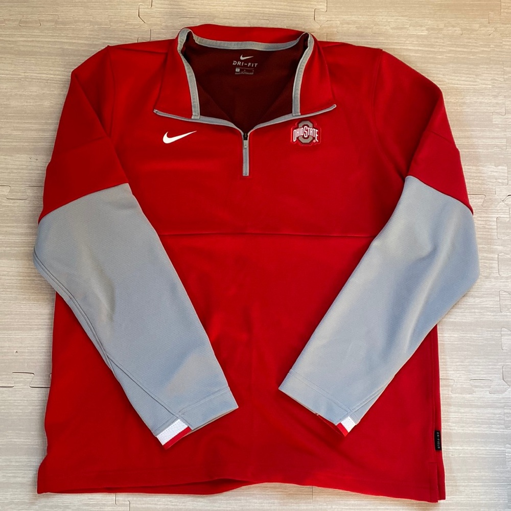 Men’s Nike Ohio State Dri-Fit quarter zip long sleeve
